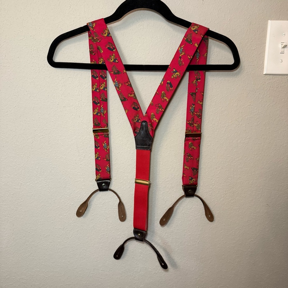 VINTAGE RARE HOLLAND & HOLLAND LONDON SUSPENDERS - Picture 3 of 12